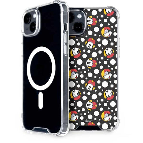 Disney Minnie Mouse Bubbles Face Pattern iPhone 15 Plus MagSafe Case