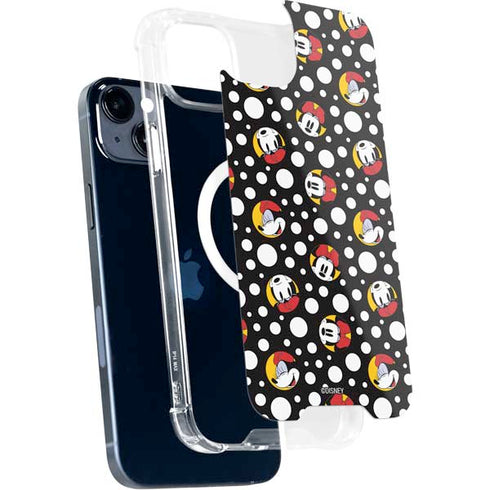 Disney Minnie Mouse Bubbles Face Pattern iPhone 15 Plus MagSafe Case