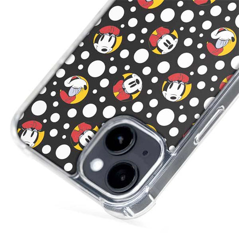 Disney Minnie Mouse Bubbles Face Pattern iPhone 15 Plus MagSafe Case