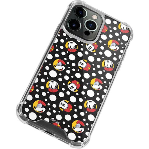 Disney Minnie Mouse Bubbles Face Pattern iPhone 14 Pro Clear Case
