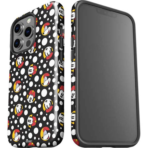 Disney Minnie Mouse Bubbles Face Pattern iPhone 15 Pro Impact Case
