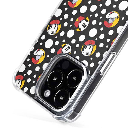 Disney Minnie Mouse Bubbles Face Pattern iPhone 15 Pro Max MagSafe Case