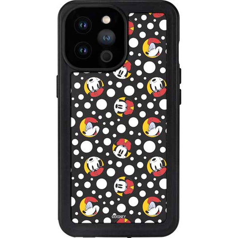 Disney Minnie Mouse Bubbles Face Pattern iPhone 14 Pro Max Waterproof Case