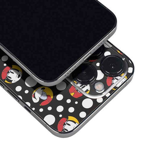 Disney Minnie Mouse Bubbles Face Pattern iPhone 15 Pro Skin