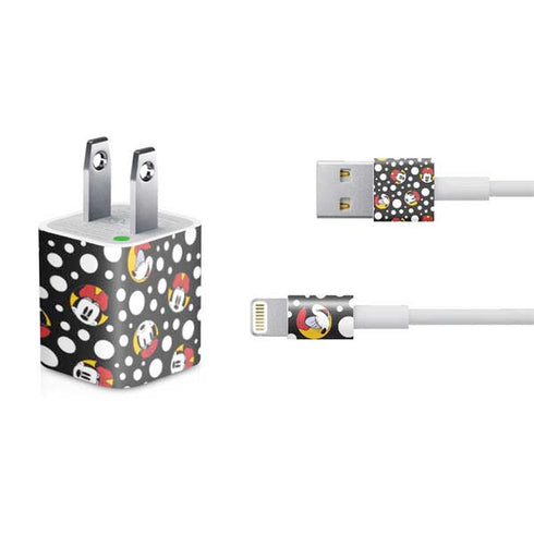 Disney Minnie Mouse Bubbles Face Pattern iPhone Charger (5W USB) Skin