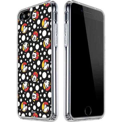 Disney Minnie Mouse Bubbles Face Pattern iPhone SE (2nd & 3rd Gen) Clear Case
