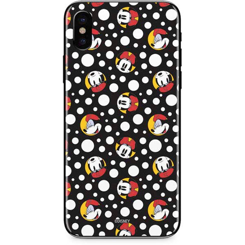 Disney Minnie Mouse Bubbles Face Pattern iPhone X Skin