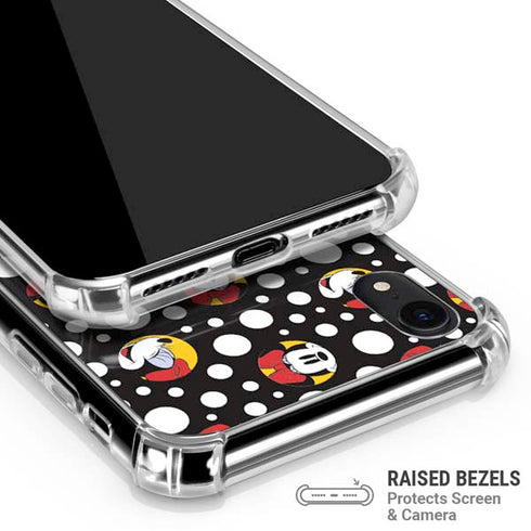 Disney Minnie Mouse Bubbles Face Pattern iPhone XR Clear Case