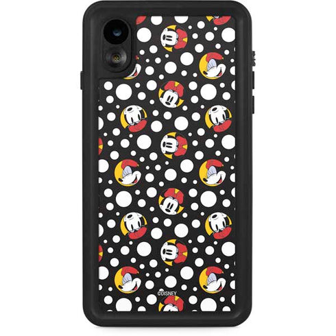 Disney Minnie Mouse Bubbles Face Pattern iPhone XR Waterproof Case