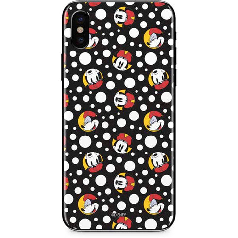 Disney Minnie Mouse Bubbles Face Pattern iPhone XS Max Skin
