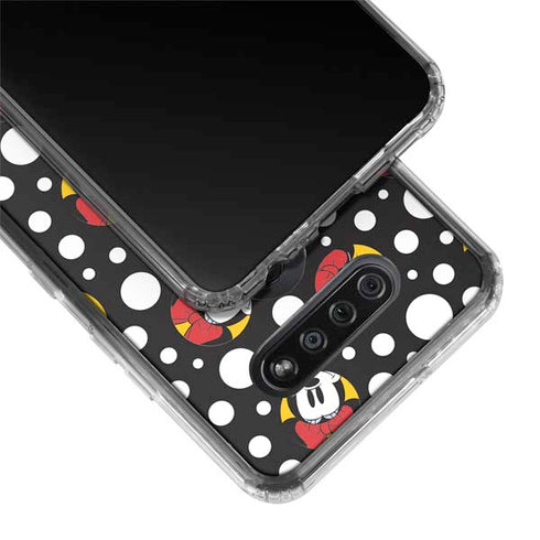 Disney Minnie Mouse Bubbles Face Pattern LG K51/Q51 Clear Case