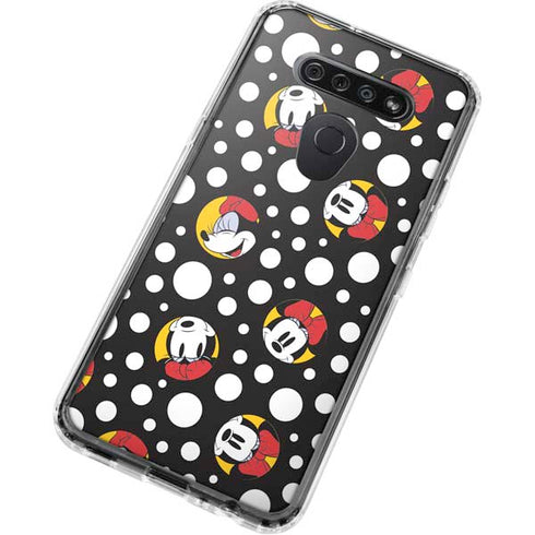Disney Minnie Mouse Bubbles Face Pattern LG K51/Q51 Clear Case