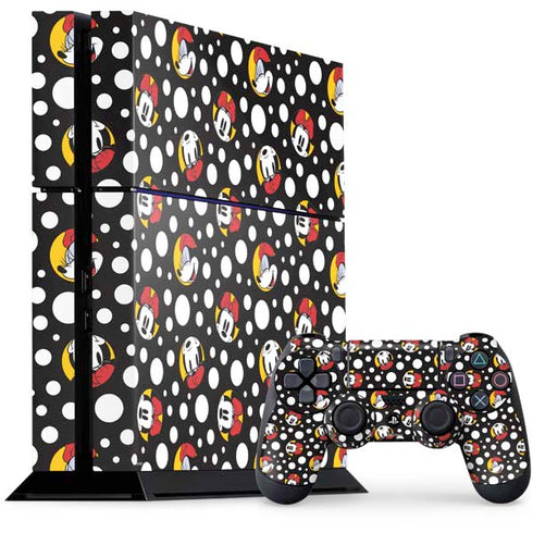 Disney Minnie Mouse Bubbles Face Pattern PS4 Console and Controller Bundle Skin