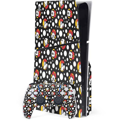 Disney Minnie Mouse Bubbles Face Pattern PS5 Slim Disk Bundle Skin