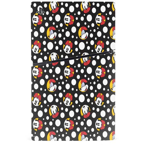 Disney Minnie Mouse Bubbles Face Pattern PS5 Slim Disk Bundle Skin