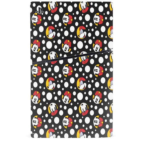 Disney Minnie Mouse Bubbles Face Pattern PS5 Slim Digital Edition Bundle Skin