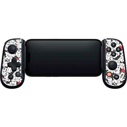 Disney Minnie Mouse Red Color Pop Face Pattern Backbone One for iPhone Game Controller Skin