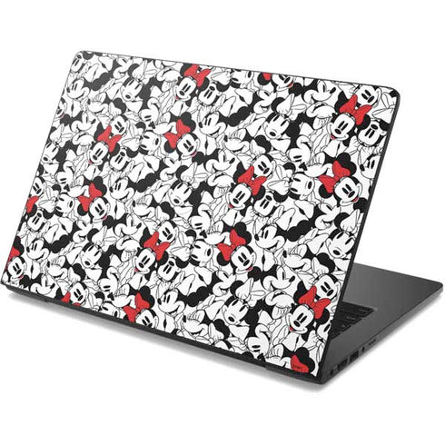 Disney Minnie Mouse Red Color Pop Face Pattern Dell Chromebook Skin
