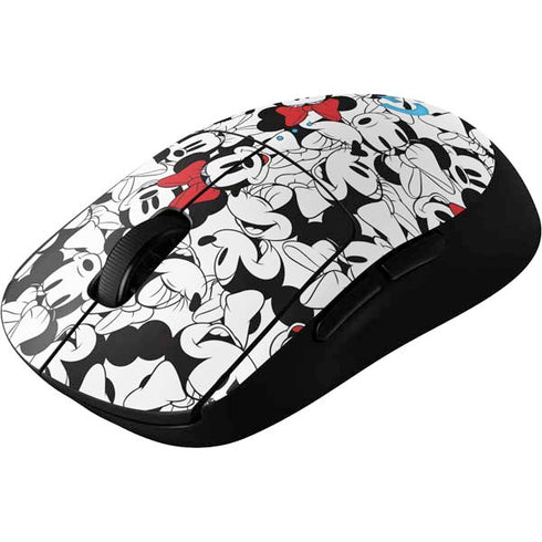 Disney Minnie Mouse Red Color Pop Face Pattern G Pro Wireless Gaming Mouse Skin