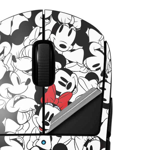 Disney Minnie Mouse Red Color Pop Face Pattern G Pro Wireless Gaming Mouse Skin