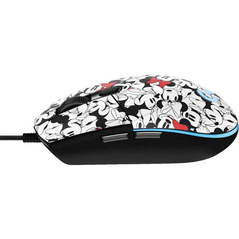 Disney Minnie Mouse Red Color Pop Face Pattern G203 Prodigy RGB Wired Gaming Mouse Skin