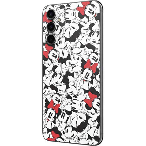 Disney Minnie Mouse Red Color Pop Face Pattern Galaxy A14 5G Skin
