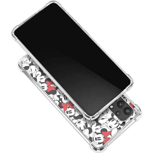 Disney Minnie Mouse Red Color Pop Face Pattern Galaxy A32 5G Clear Case
