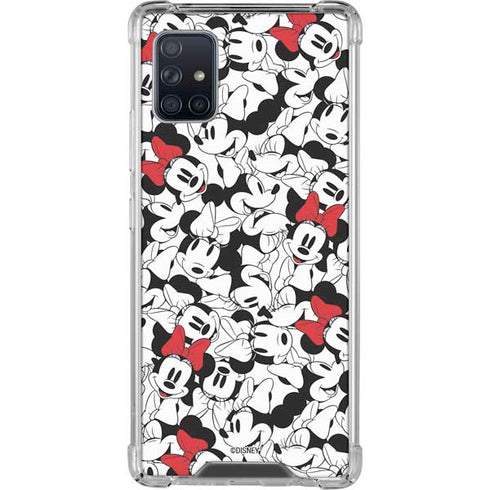Disney Minnie Mouse Red Color Pop Face Pattern Galaxy A51 5G Clear Case