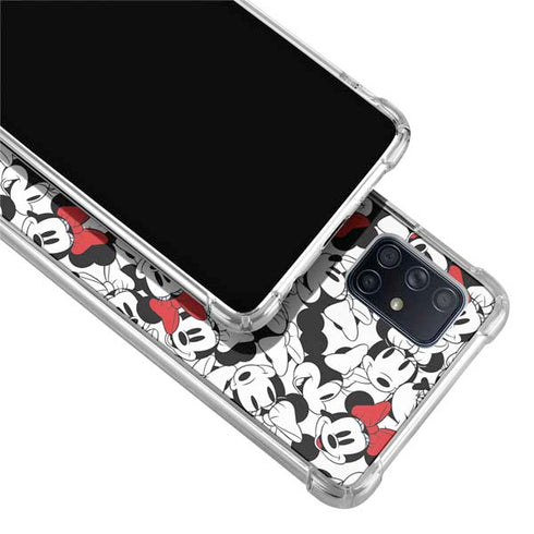 Disney Minnie Mouse Red Color Pop Face Pattern Galaxy A51 5G Clear Case