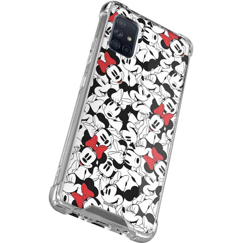 Disney Minnie Mouse Red Color Pop Face Pattern Galaxy A51 5G Clear Case