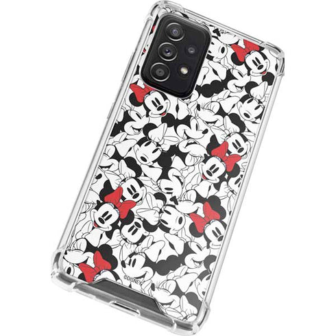 Disney Minnie Mouse Red Color Pop Face Pattern Galaxy A52 5G Clear Case