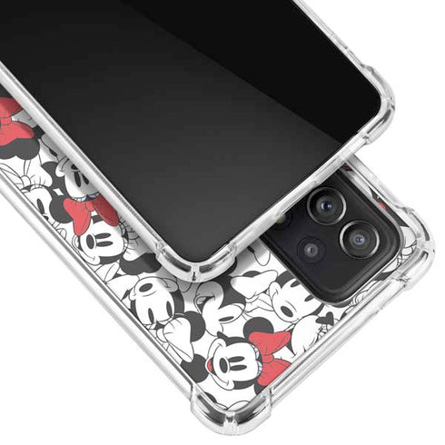 Disney Minnie Mouse Red Color Pop Face Pattern Galaxy A52 5G Clear Case