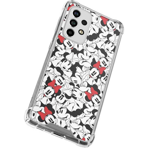 Disney Minnie Mouse Red Color Pop Face Pattern Galaxy A53 5G Clear Case