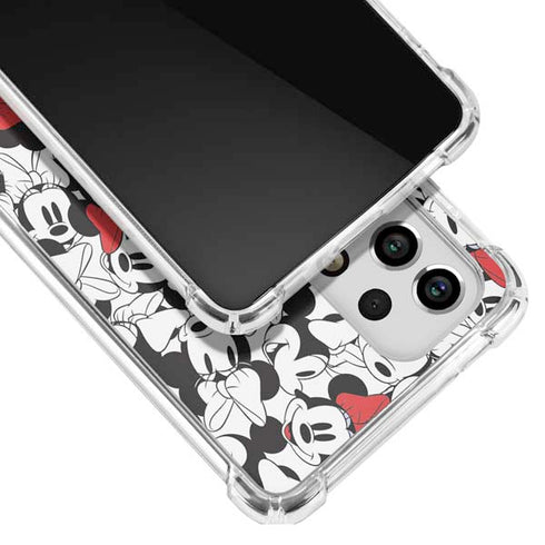 Disney Minnie Mouse Red Color Pop Face Pattern Galaxy A53 5G Clear Case