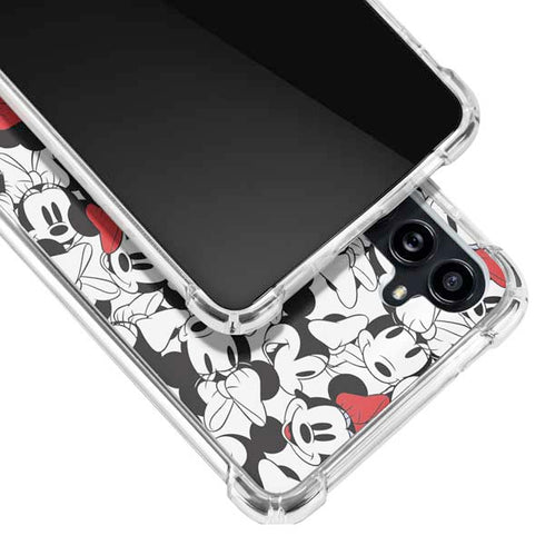 Disney Minnie Mouse Red Color Pop Face Pattern Galaxy A54 5G Clear Case