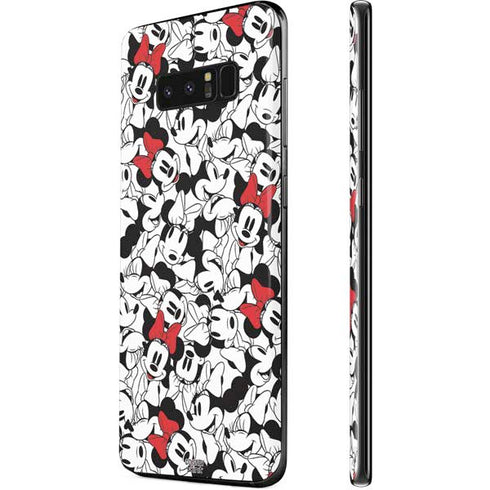 Disney Minnie Mouse Red Color Pop Face Pattern Galaxy Note 8 Skin