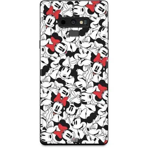 Disney Minnie Mouse Red Color Pop Face Pattern Galaxy Note 9 Skin