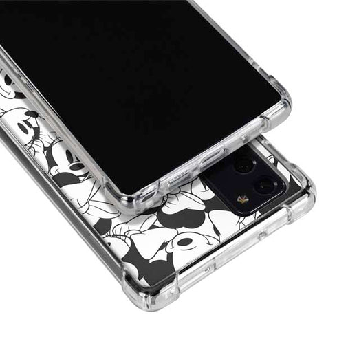Disney Minnie Mouse Red Color Pop Face Pattern Galaxy Note20 5G Clear Case