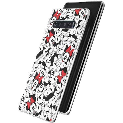 Disney Minnie Mouse Red Color Pop Face Pattern Galaxy S10 Skin