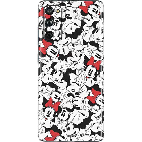 Disney Minnie Mouse Red Color Pop Face Pattern Galaxy S20 Fan Edition Skin