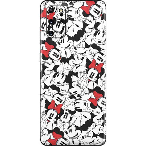 Disney Minnie Mouse Red Color Pop Face Pattern Galaxy S20 Plus Skin