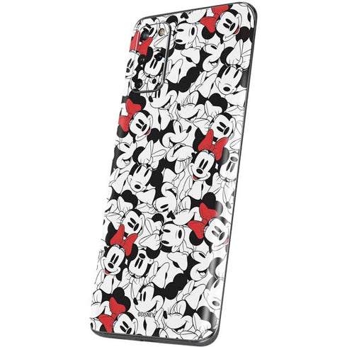 Disney Minnie Mouse Red Color Pop Face Pattern Galaxy S20 Plus Skin