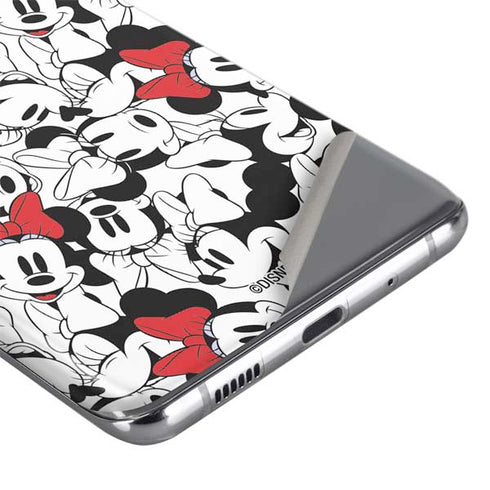 Disney Minnie Mouse Red Color Pop Face Pattern Galaxy S20 Plus Skin