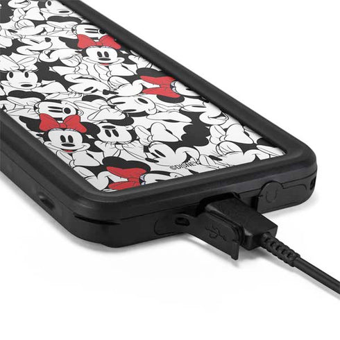 Disney Minnie Mouse Red Color Pop Face Pattern Galaxy S20 Plus Waterproof Case