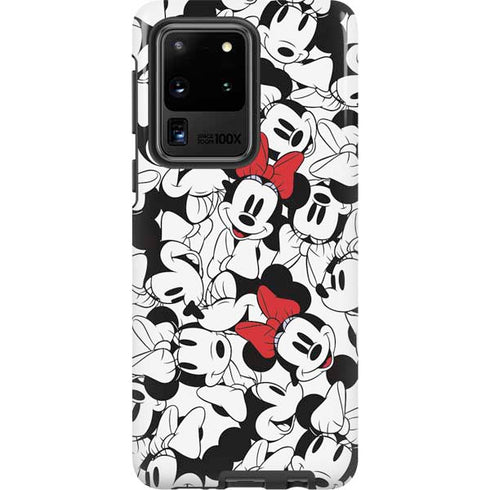 Disney Minnie Mouse Red Color Pop Face Pattern Galaxy S20 Ultra 5G Pro Case