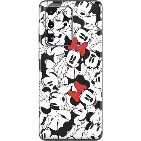 Disney Minnie Mouse Red Color Pop Face Pattern Galaxy S20 Ultra 5G Skin