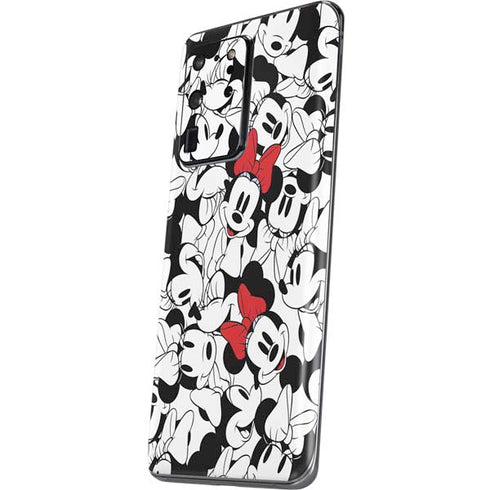 Disney Minnie Mouse Red Color Pop Face Pattern Galaxy S20 Ultra 5G Skin