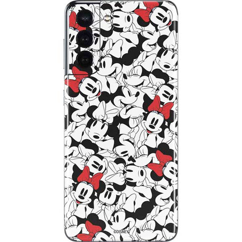 Disney Minnie Mouse Red Color Pop Face Pattern Galaxy S21 5G Skin
