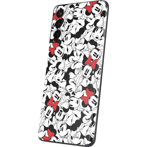 Disney Minnie Mouse Red Color Pop Face Pattern Galaxy S21 5G Skin