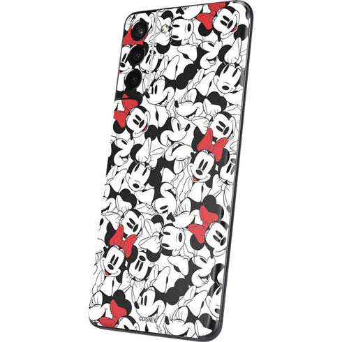 Disney Minnie Mouse Red Color Pop Face Pattern Galaxy S21 Plus 5G Skin
